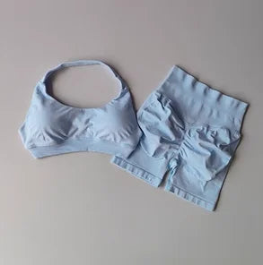 2 Piece Halter Neck Short Set