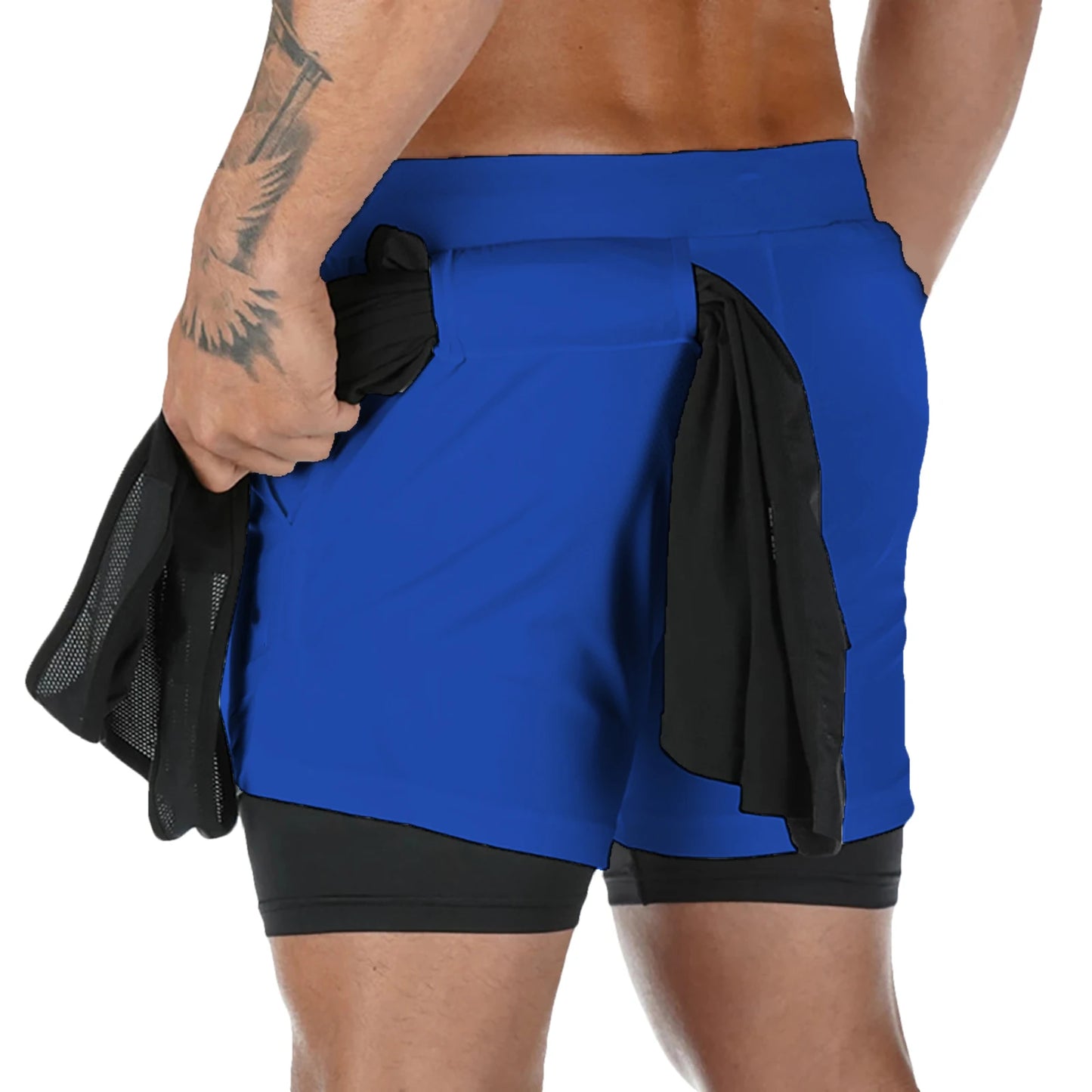 2 in 1 Men Running Shorts