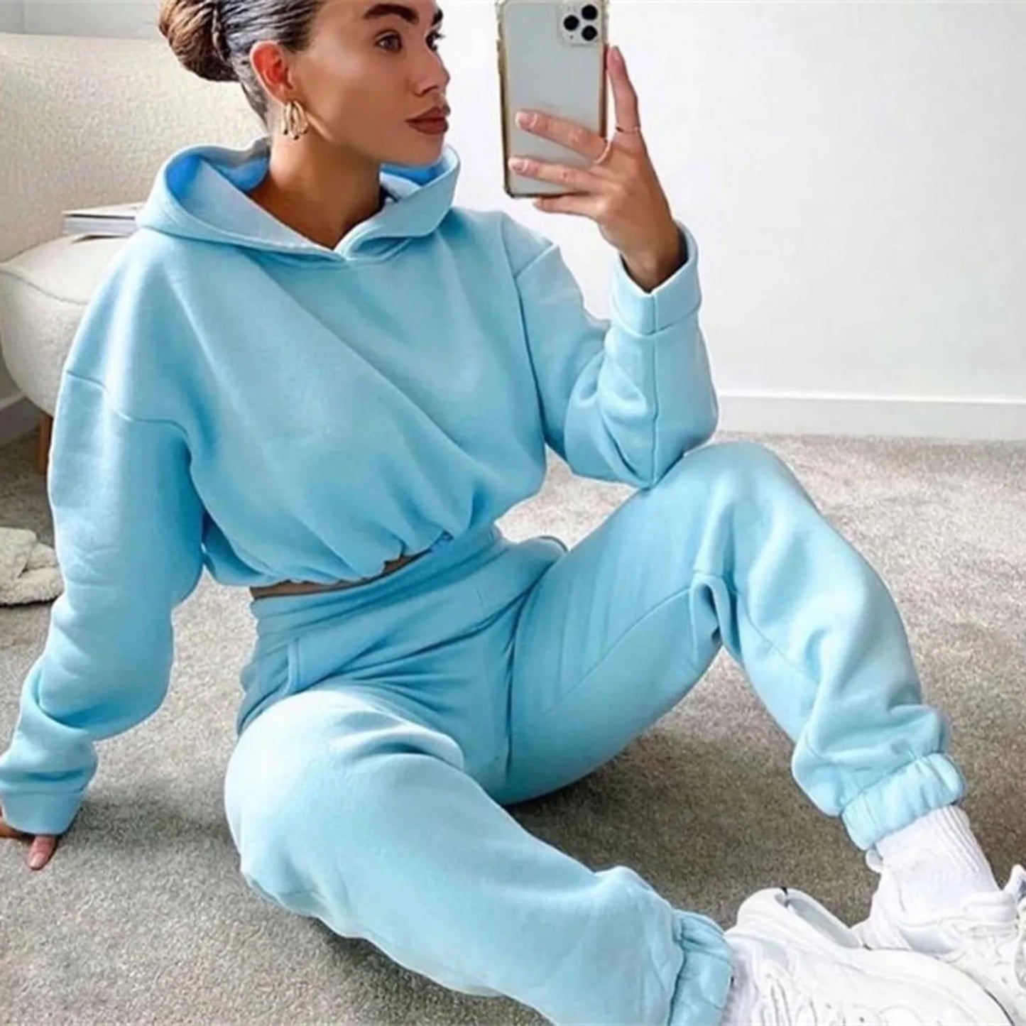 Women's Tracksuit Two Piece Set