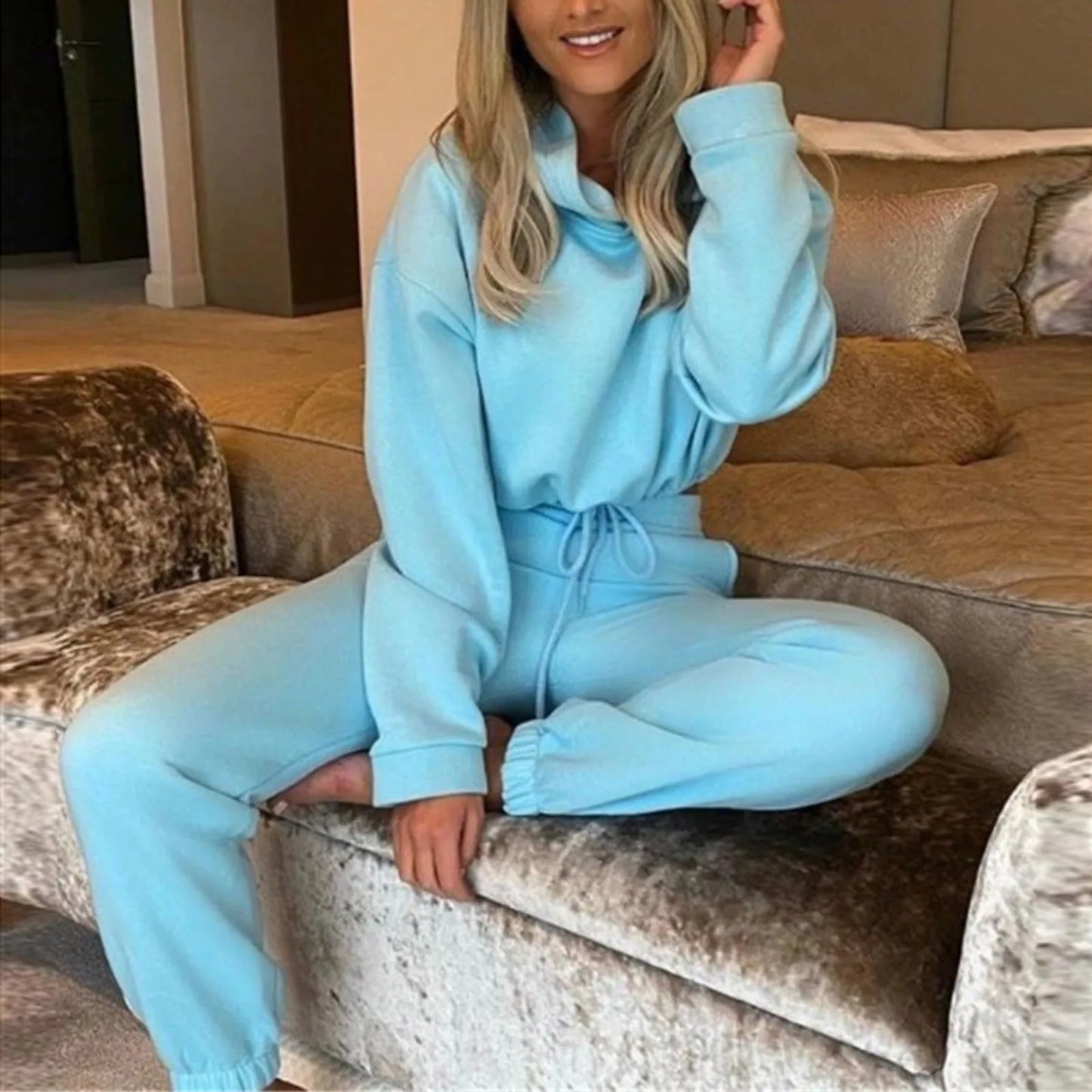 Women's Tracksuit Two Piece Set