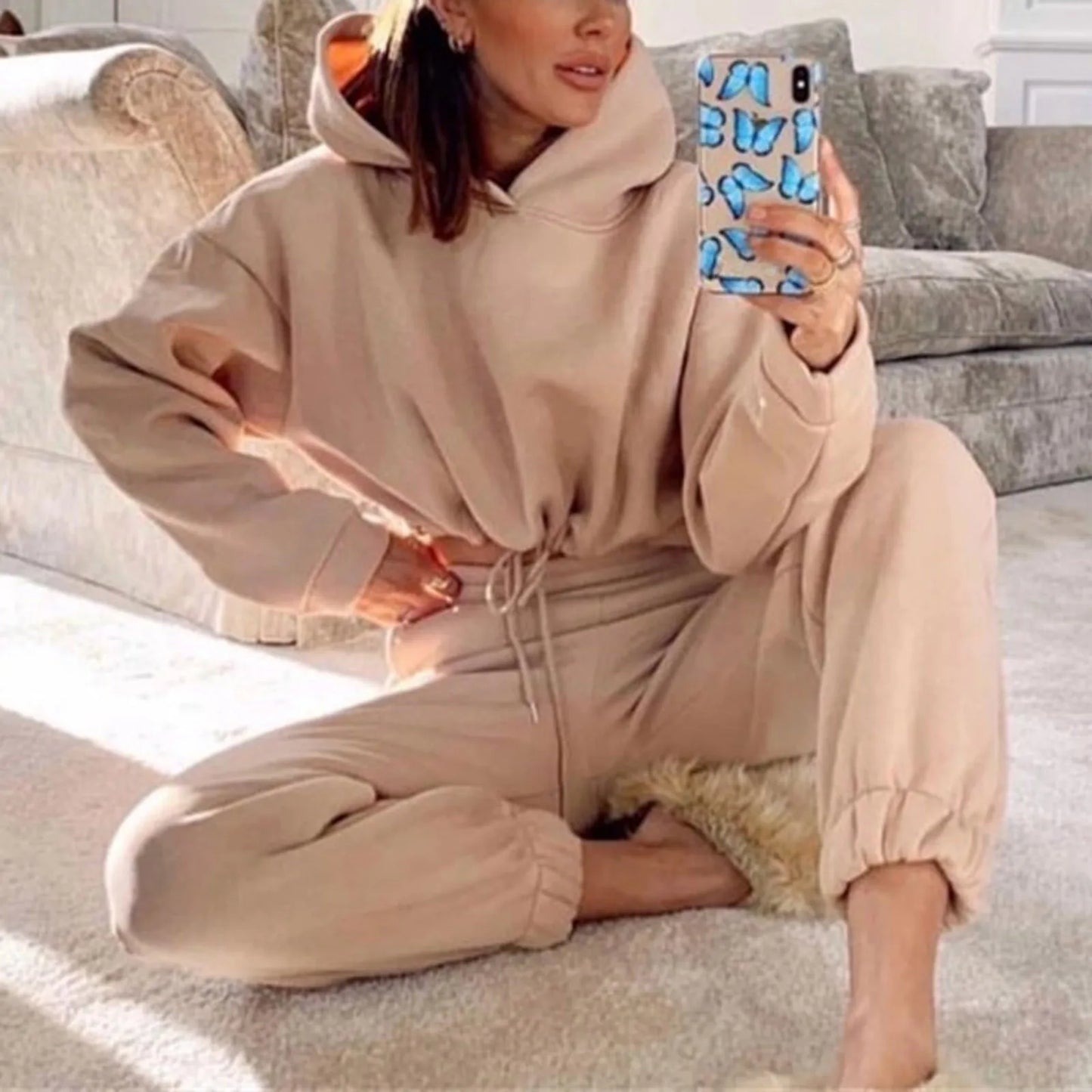Women's Tracksuit Two Piece Set