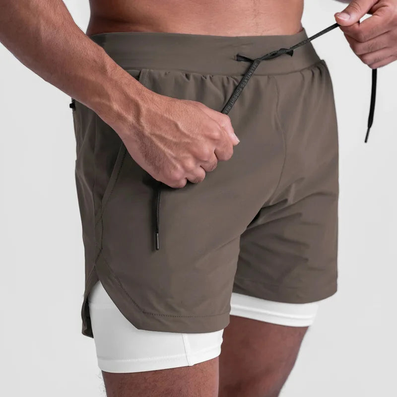 Jogging Shorts Men Double-layer