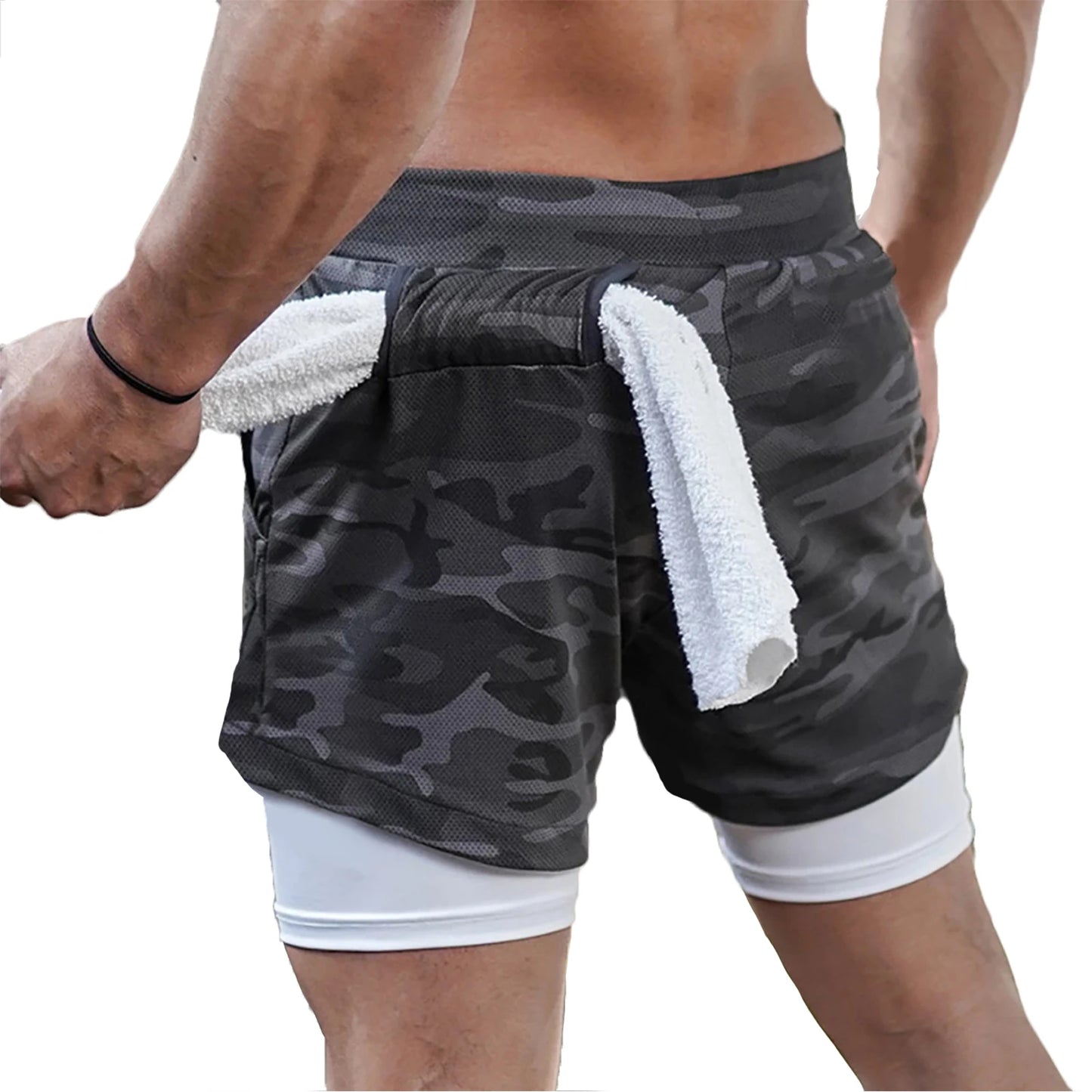 2 in 1 Men Running Shorts