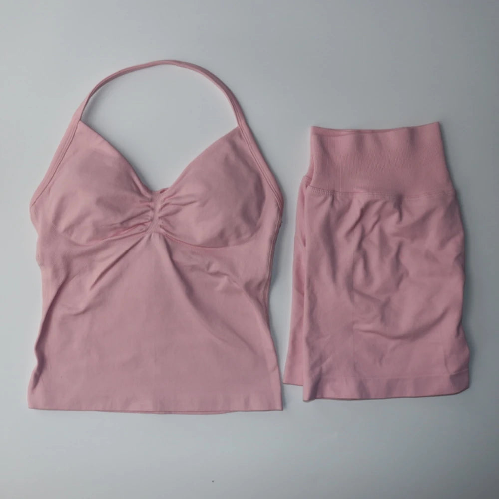 Impact Gym Set 2pcs Halter Top Scrunch Shorts