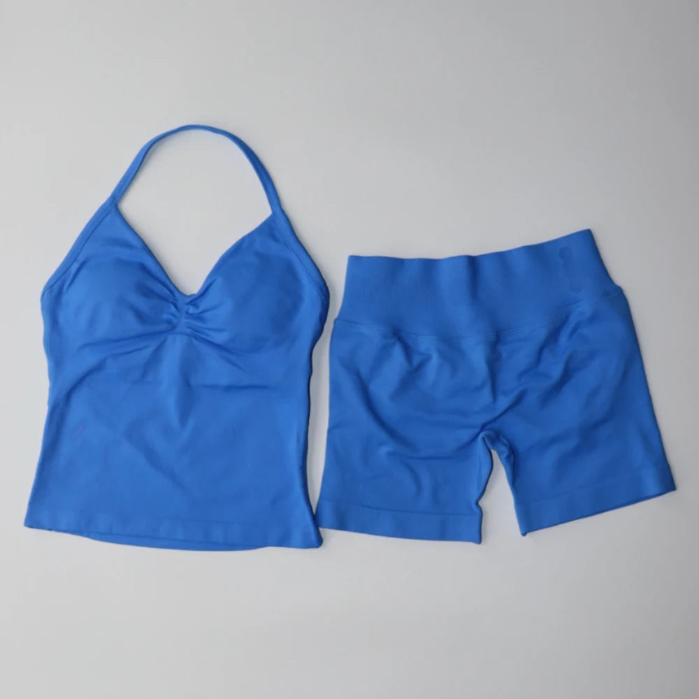 Impact Gym Set 2pcs Halter Top Scrunch Shorts