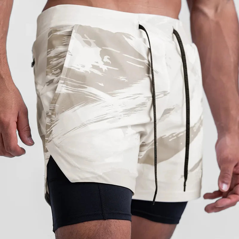 Jogging Shorts Men Double-layer