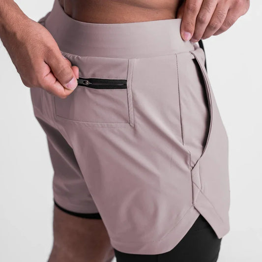 Jogging Shorts Men Double-layer