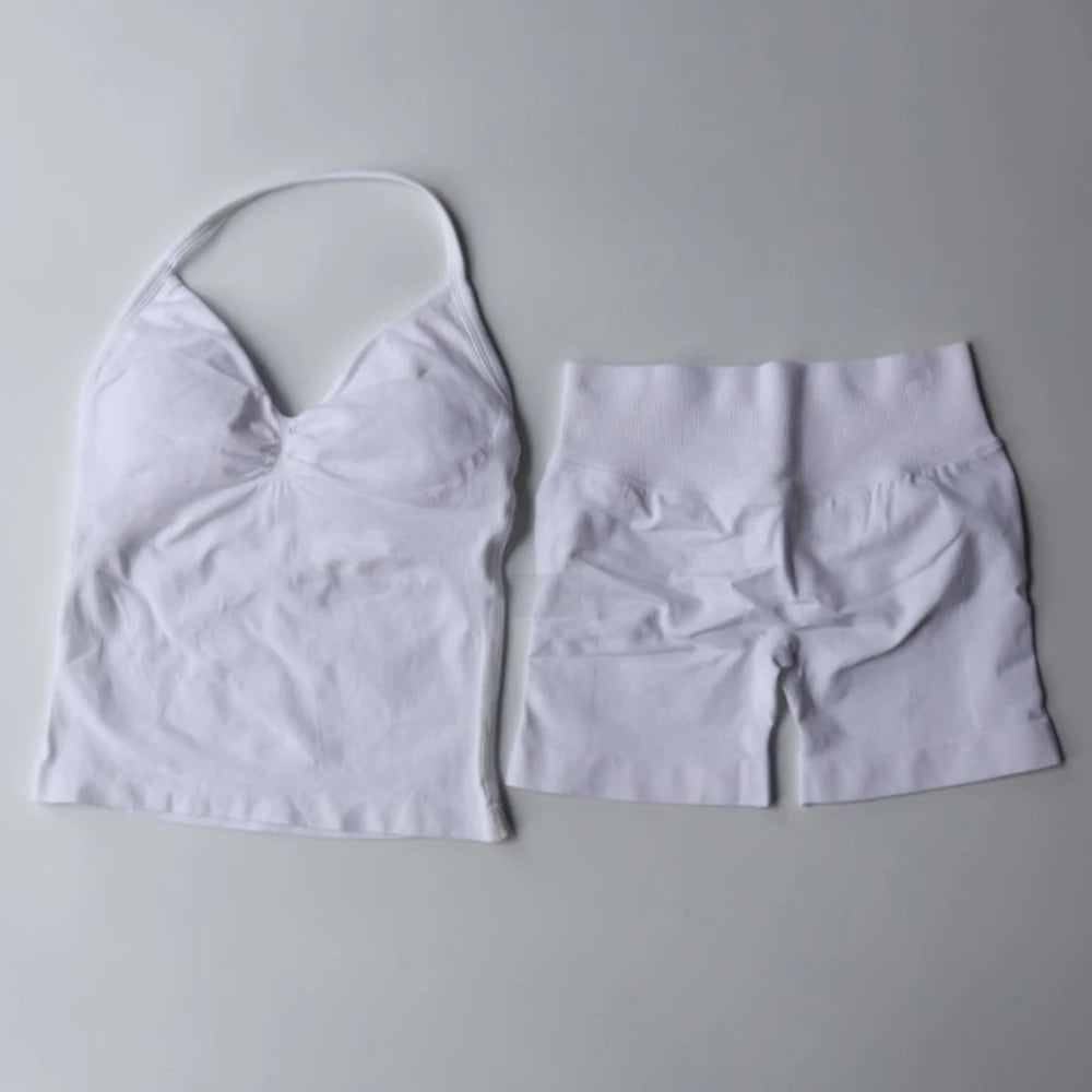 Impact Gym Set 2pcs Halter Top Scrunch Shorts