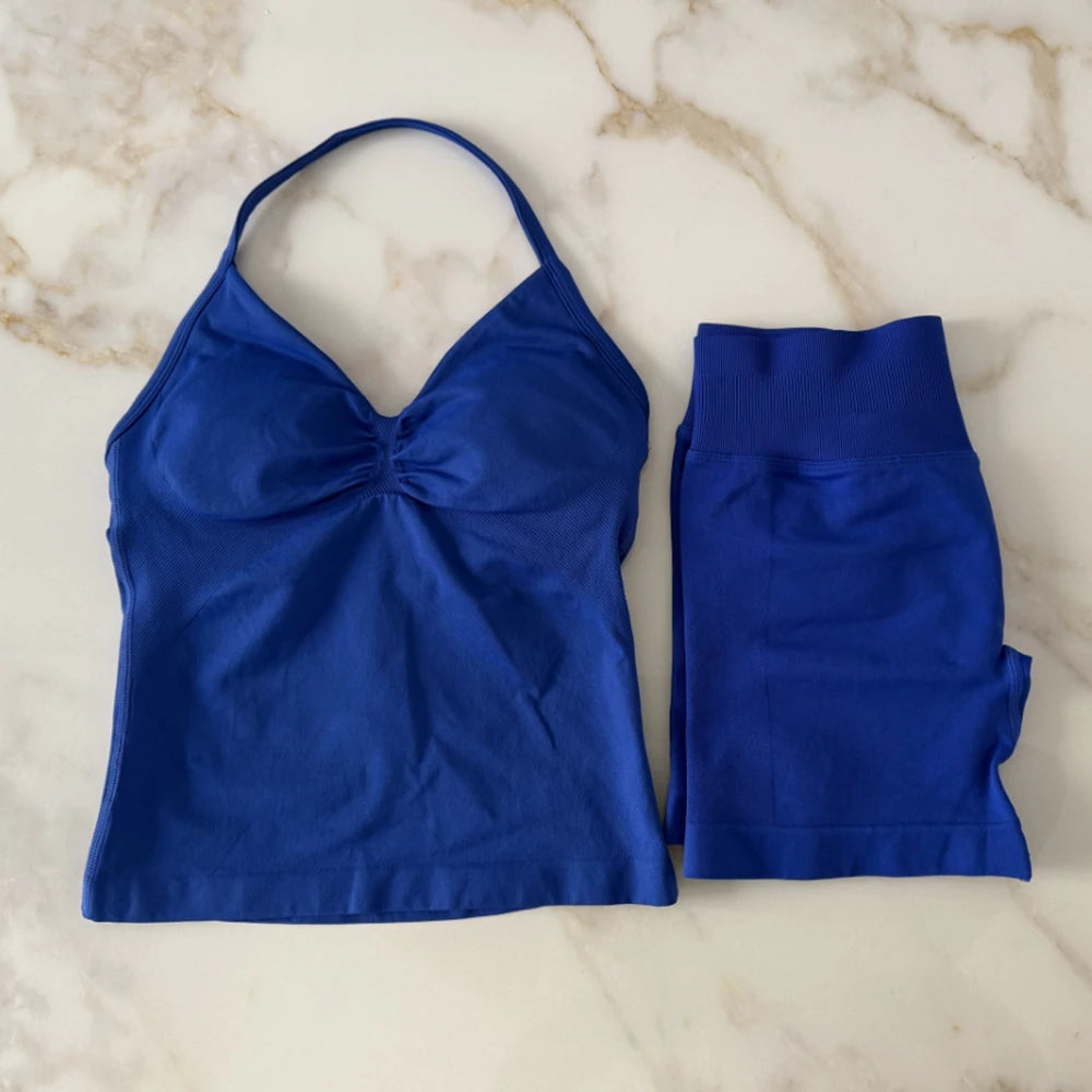 Impact Gym Set 2pcs Halter Top Scrunch Shorts