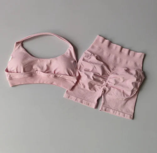 2 Piece Halter Neck Short Set
