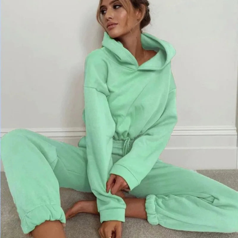 Women's Tracksuit Two Piece Set