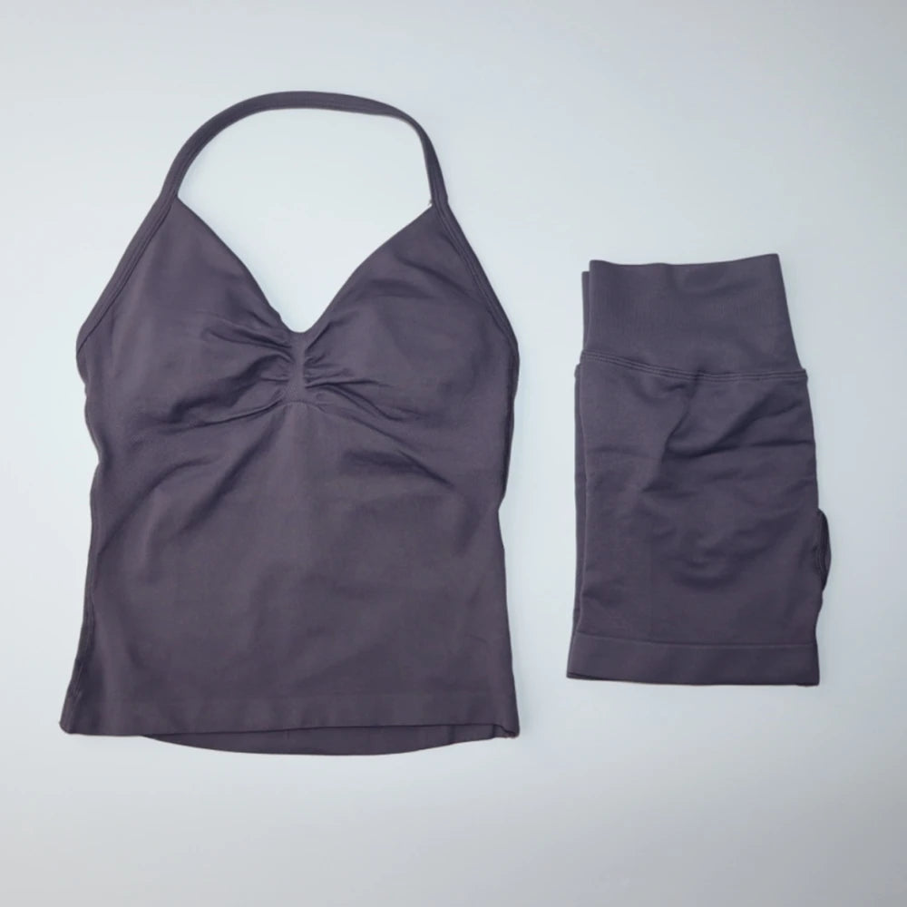 Impact Gym Set 2pcs Halter Top Scrunch Shorts