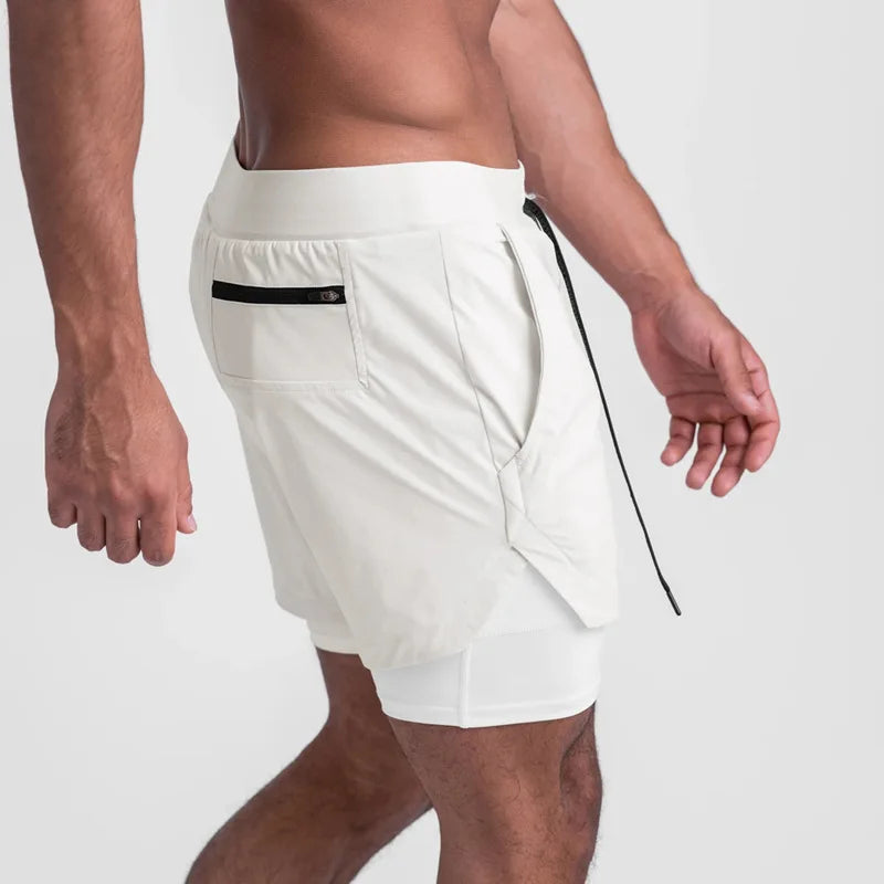 Jogging Shorts Men Double-layer