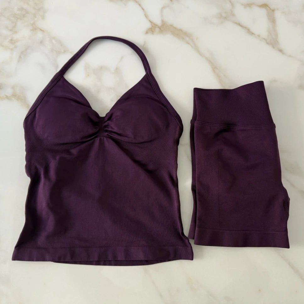 Impact Gym Set 2pcs Halter Top Scrunch Shorts