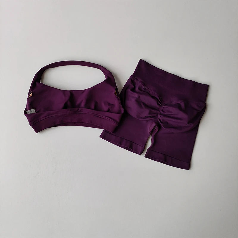 2 Piece Halter Neck Short Set