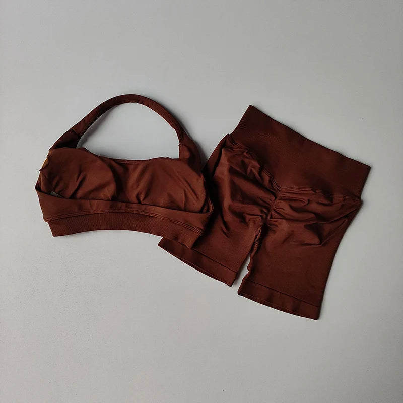 2 Piece Halter Neck Short Set