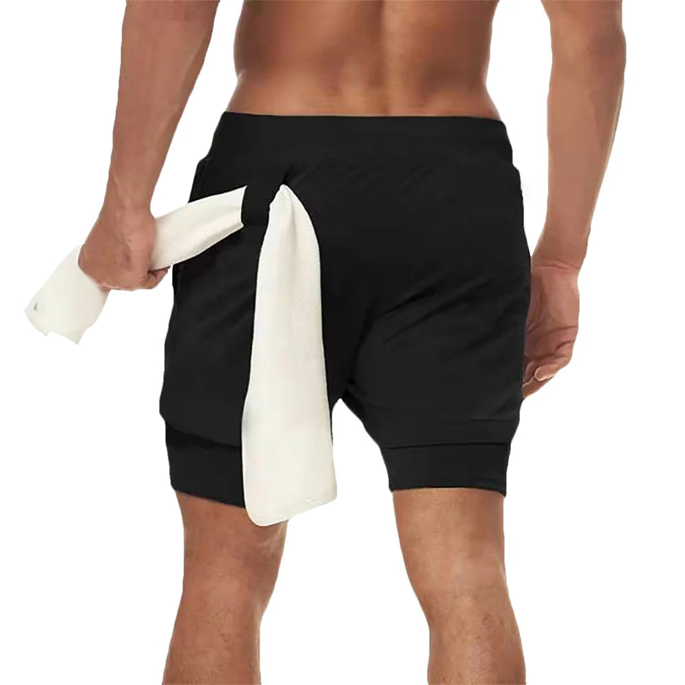 2 in 1 Men Running Shorts