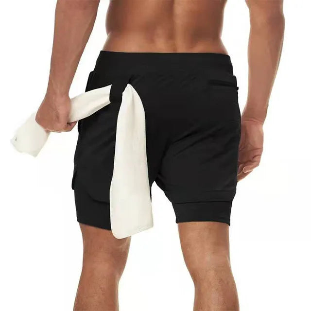 2 in 1 Men Running Shorts