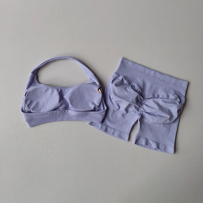 2 Piece Halter Neck Short Set