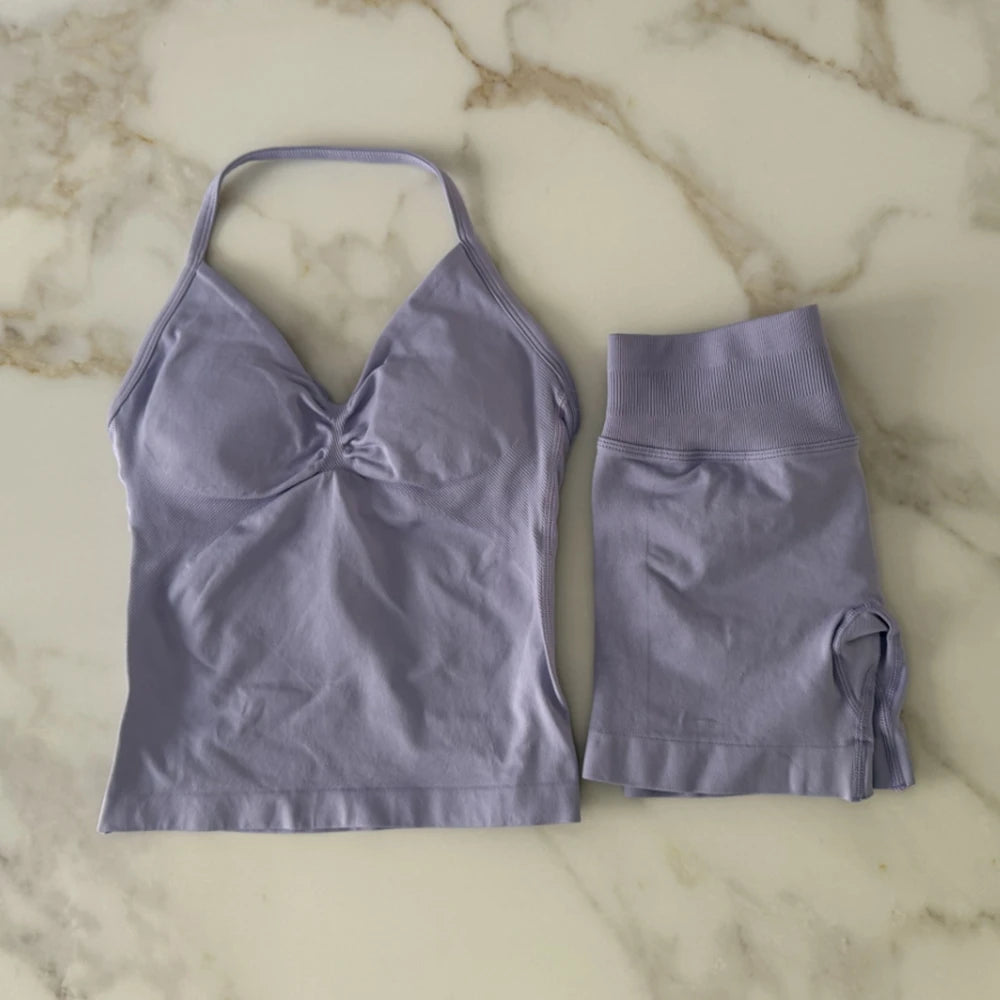 Impact Gym Set 2pcs Halter Top Scrunch Shorts